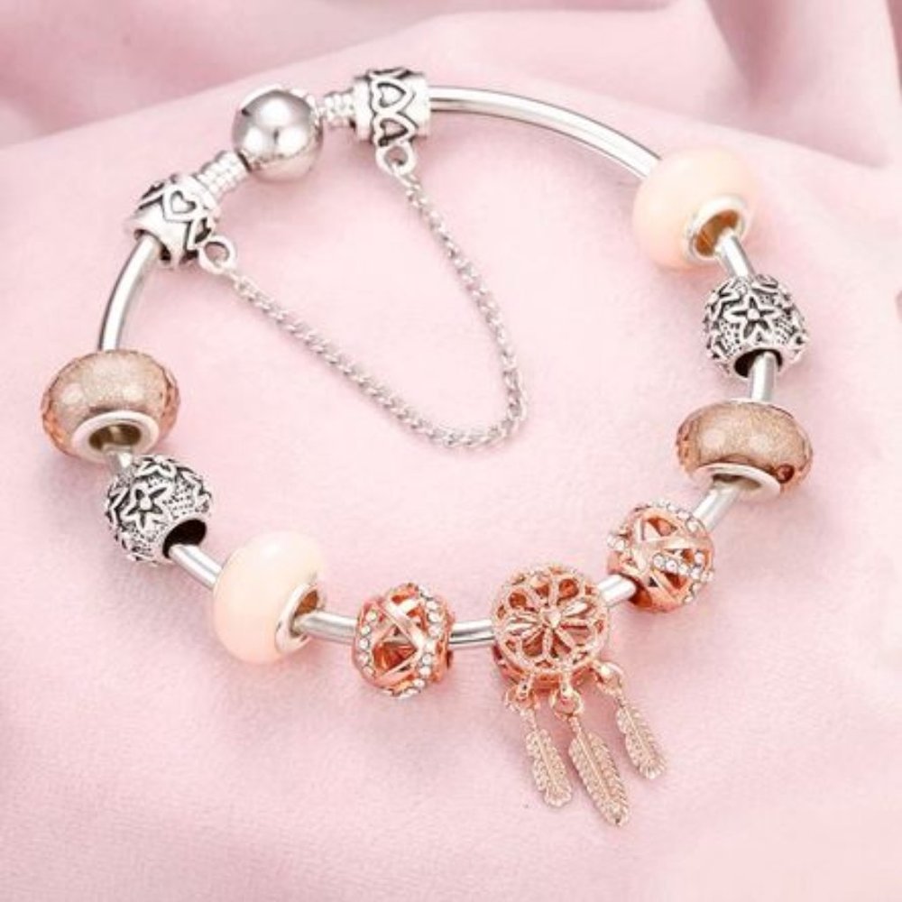 Beads Rose Gold Bangle/Bracelet